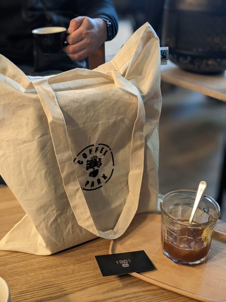 Látková taška pro kavárnu Coffee Park